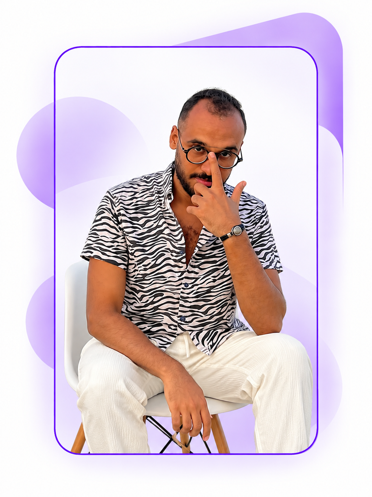 Services modern zebra shirt portrait