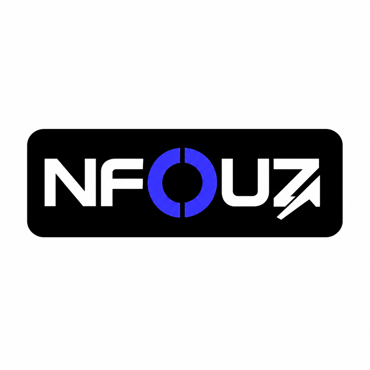 nfouz futuristic logo badge